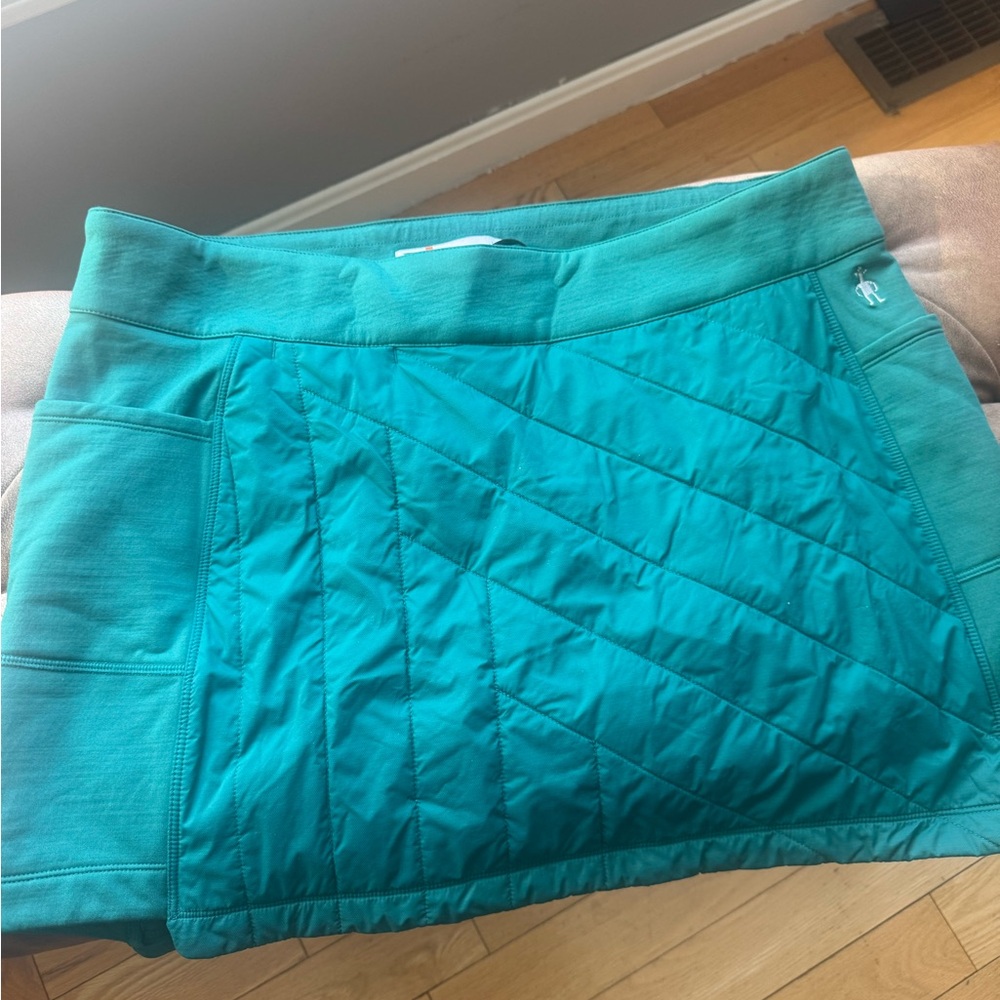 Smartwool Turquoise Quilted Mini Skirt